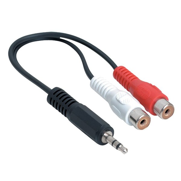 Quest Technology International 6'' Dual RCA (F) To 3.5 Stereo (M) Adapter Cable VCA-7010